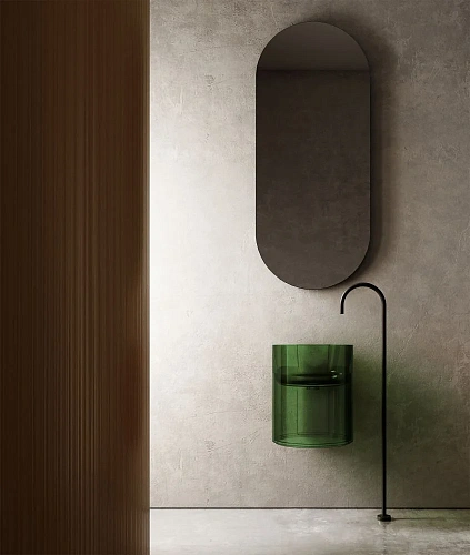 Раковина ABBER Kristall AT2704Emerald подвесная, прозрачная, зеленая Раковина ABBER Kristall AT2704Emerald подвесная, прозрачная, зеленая