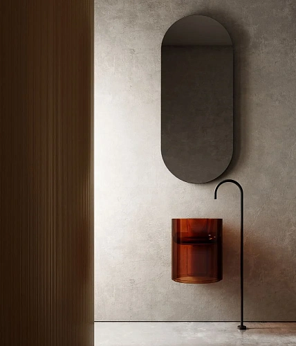 Раковина ABBER Kristall AT2704Opal подвесная, прозрачная, коричневая Раковина ABBER Kristall AT2704Opal подвесная, прозрачная, коричневая