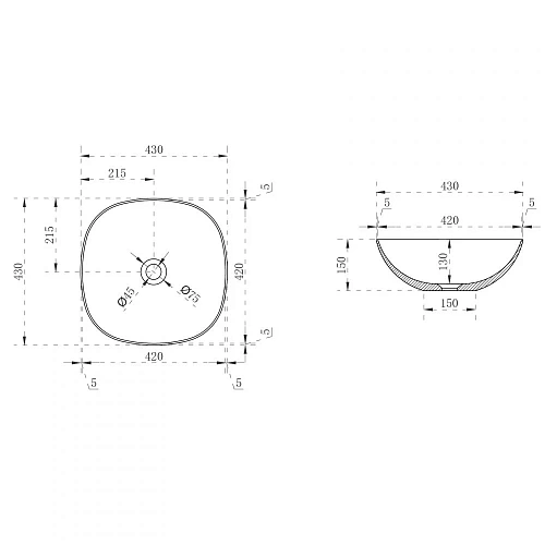Раковина ABBER Kristall AT2806Opal прозрачная, накладная, коричневая Раковина ABBER Kristall AT2806Opal прозрачная, накладная, коричневая