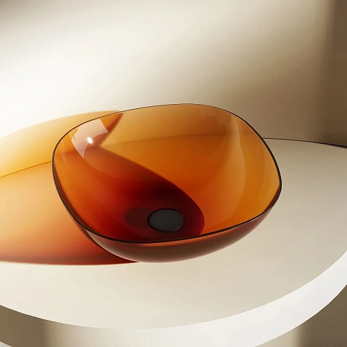 Раковина ABBER Kristall AT2806Opal прозрачная, накладная, коричневая Раковина ABBER Kristall AT2806Opal прозрачная, накладная, коричневая