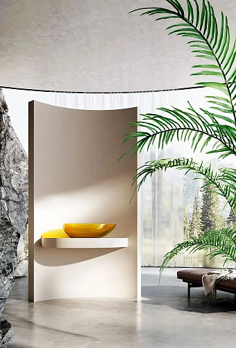 Раковина ABBER Kristall AT2811Amber прозрачная, накладная, желтая Раковина ABBER Kristall AT2811Amber прозрачная, накладная, желтая