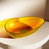 Раковина ABBER Kristall AT2811Amber прозрачная, накладная, желтая