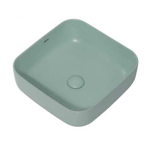Раковина ABBER Rechteck AC2211MCG накладная, светло-зеленая матовая Раковина ABBER Rechteck AC2211MCG накладная, светло-зеленая матовая
