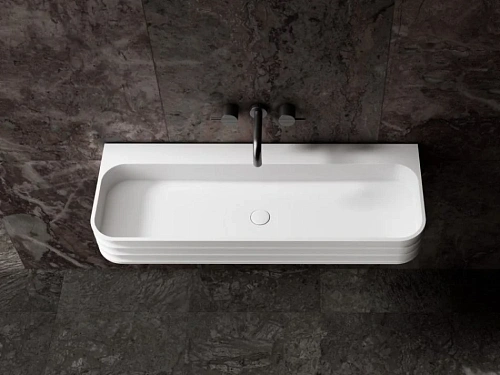 Раковина ABBER Stein AS2651-0.8 подвесная, белая матовая Раковина ABBER Stein AS2651-0.8 подвесная, белая матовая