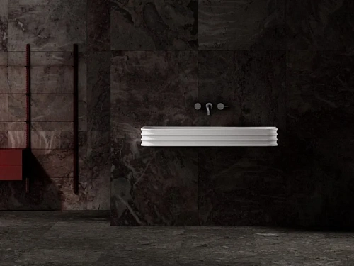 Раковина ABBER Stein AS2651-0.8 подвесная, белая матовая Раковина ABBER Stein AS2651-0.8 подвесная, белая матовая