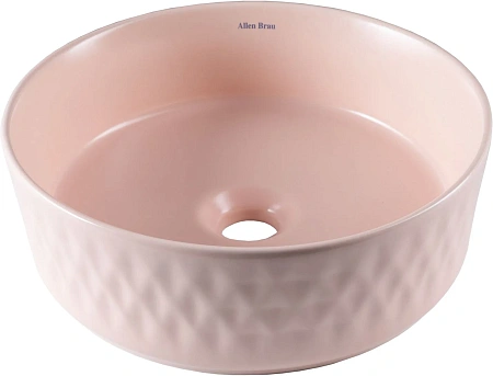 Раковина Allen Brau Fantasy Romb 36 4.11033.SM накладная, розовый Раковина Allen Brau Fantasy Romb 36 4.11033.SM накладная, розовый
