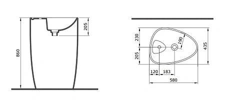 Раковина Allen Brau Infinity 4.21015.20 белый глянец Раковина Allen Brau Infinity 4.21015.20 белый глянец