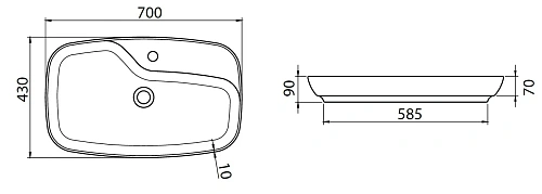 Раковина Allen Brau Liberty 4.32011.AN накладная, антрацит Раковина Allen Brau Liberty 4.32011.AN накладная, антрацит