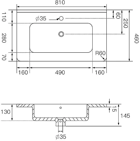 Раковина Allen Brau Paris 80 4.61001.20 Раковина Allen Brau Paris 80 4.61001.20