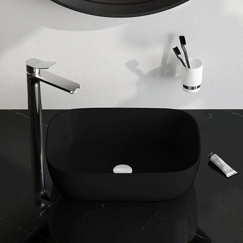 Раковина AM.PM Func M8FWCC10450BM накладная, 45 см, черный матовый Раковина AM.PM Func M8FWCC10450BM накладная, 45 см, черный матовый
