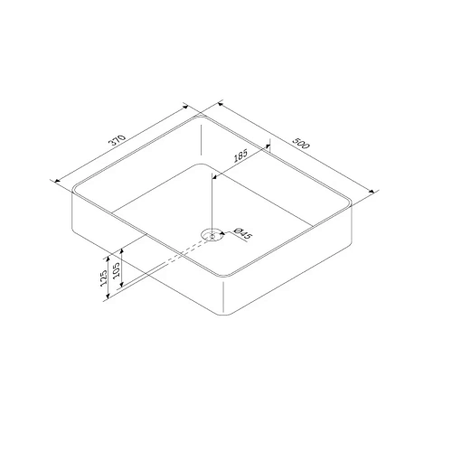 Раковина AM.PM Func M8FWCC10500WG накладная, прямоугольная, 50 см, белый Раковина AM.PM Func M8FWCC10500WG накладная, прямоугольная, 50 см, белый