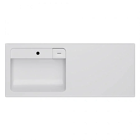 Раковина AM.PM X-Joy M85AWPL1201WG над стиральной машиной, литьевой мрамор, левая, 120 см, белый Раковина AM.PM X-Joy M85AWPL1201WG над стиральной машиной, литьевой мрамор, левая, 120 см, белый