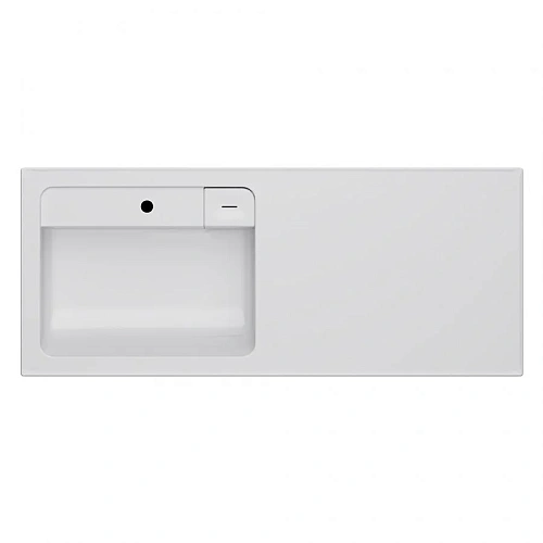 Раковина AM.PM X-Joy M85AWPL1201WG над стиральной машиной, литьевой мрамор, левая, 120 см, белый Раковина AM.PM X-Joy M85AWPL1201WG над стиральной машиной, литьевой мрамор, левая, 120 см, белый