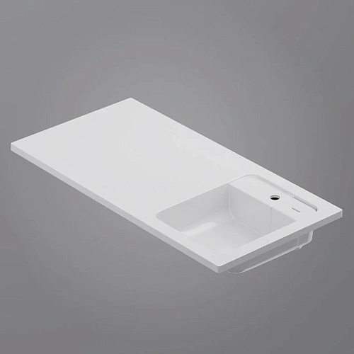 Раковина AM.PM X-Joy M85AWPR1001WG над стиральной машиной, литьевой мрамор, правая, 100 см, белый Раковина AM.PM X-Joy M85AWPR1001WG над стиральной машиной, литьевой мрамор, правая, 100 см, белый