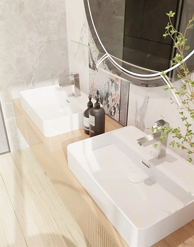 Раковина AQUAme AQM5004 накладная с отверстием под смеситель 590х430х120 Раковина AQUAme AQM5004 накладная с отверстием под смеситель 590х430х120