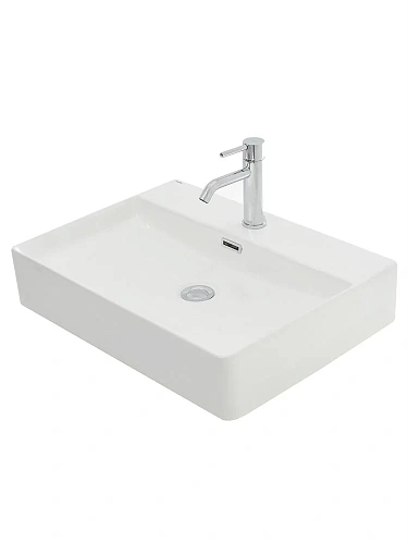 Раковина AQUAme AQM5004 накладная с отверстием под смеситель 590х430х120 Раковина AQUAme AQM5004 накладная с отверстием под смеситель 590х430х120