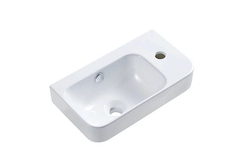 Раковина AQUAme AQM5005L подвесная с отверстием под смеситель, левый 450х260х155 Раковина AQUAme AQM5005L подвесная с отверстием под смеситель, левый 450х260х155