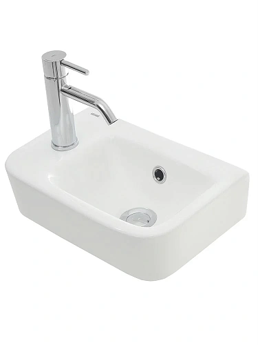 Раковина AQUAme AQM5006L с отверстием под смеситель левая 375х245х135 Раковина AQUAme AQM5006L с отверстием под смеситель левая 375х245х135