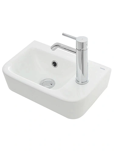 Раковина AQUAme AQM5006R с отверстием под смеситель правая 375х245х135 Раковина AQUAme AQM5006R с отверстием под смеситель правая 375х245х135