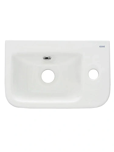 Раковина AQUAme AQM5006R с отверстием под смеситель правая 375х245х135 Раковина AQUAme AQM5006R с отверстием под смеситель правая 375х245х135