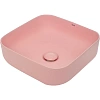 Раковина AQUAme AQM5011 накладная квадратная, цвет розовый матовый 390x390x130 AQM5011MP