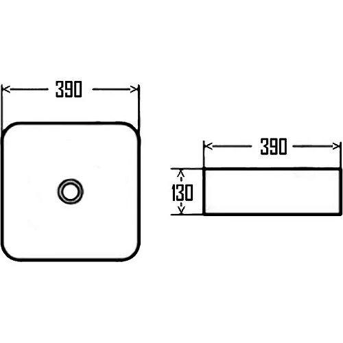 Раковина AQUAme AQM5011 накладная квадратная, цвет черный матовый 390x390x130 AQM5011MB Раковина AQUAme AQM5011 накладная квадратная, цвет черный матовый 390x390x130 AQM5011MB