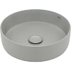 Раковина AQUAme AQM5012 накладная круглая, цвет светло-серый матовый 355x355x120 AQM5012MFG
