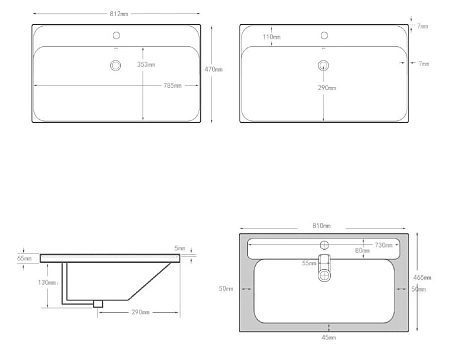 Раковина Aquanet Flash 80 00333268 Раковина Aquanet Flash 80 00333268