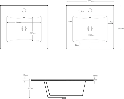 Раковина Aquanet Flat 50 белая 00303190 Раковина Aquanet Flat 50 белая 00303190