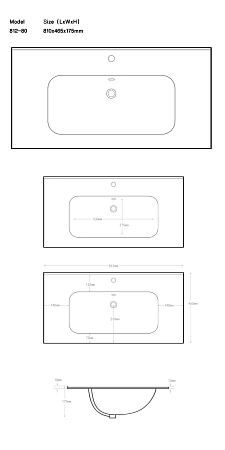 Раковина Aquanet Flat 80 черная матовая 00329255 Раковина Aquanet Flat 80 черная матовая 00329255