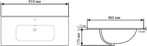 Раковина Aquanet Flat 90 черная матовая 00329256 Раковина Aquanet Flat 90 черная матовая 00329256
