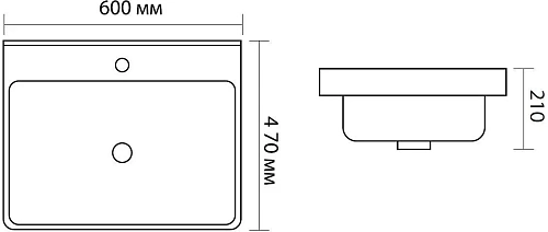 Раковина Aquanet Ирис 60 черная матовая 00329247 Раковина Aquanet Ирис 60 черная матовая 00329247