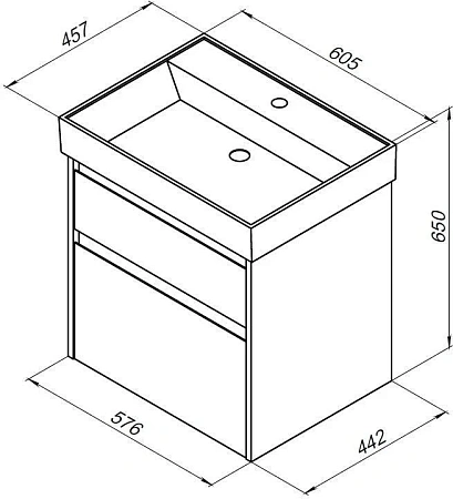 Раковина Aquanet Латина 60 00242905 Раковина Aquanet Латина 60 00242905