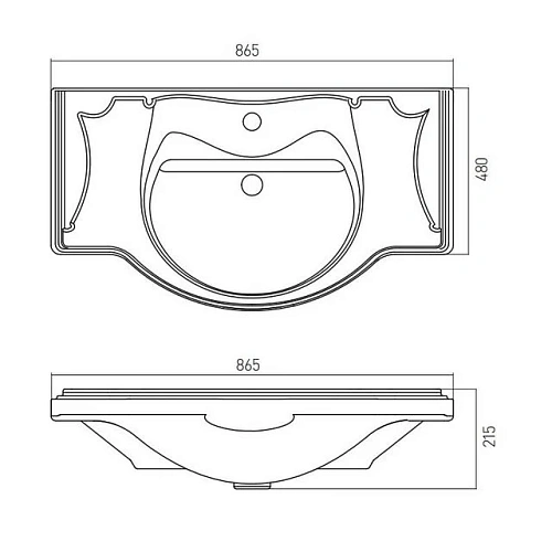Раковина Aquaton America 85 7327206000 Раковина Aquaton America 85 7327206000