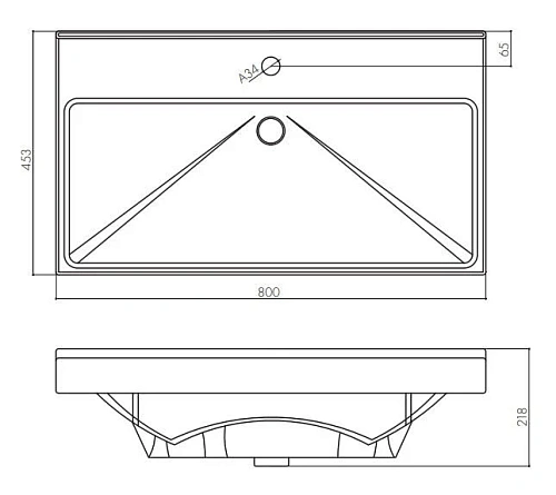 Раковина Aquaton Fest 80 1AX168WBXX000 Раковина Aquaton Fest 80 1AX168WBXX000