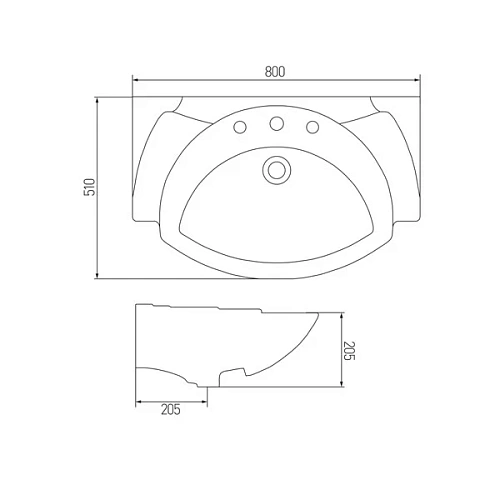 Раковина Aquaton Serel 80 Kardelen M 1AX038WBXX000 Раковина Aquaton Serel 80 Kardelen M 1AX038WBXX000