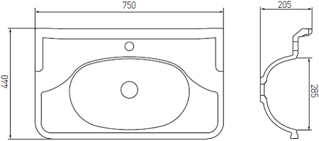 Раковина Aquaton Венеция 75 1A707031VN010 Раковина Aquaton Венеция 75 1A707031VN010