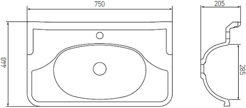 Раковина Aquaton Венеция 75 1A707031VN010 Раковина Aquaton Венеция 75 1A707031VN010