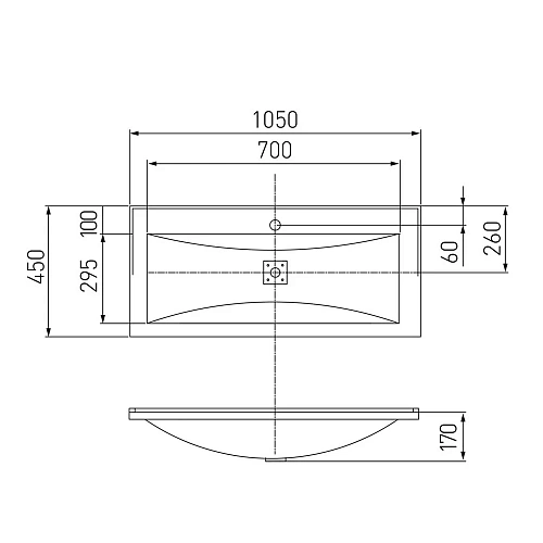 Раковина Aquaton Гласс 1050 белая 1A70463KGL010 Раковина Aquaton Гласс 1050 белая 1A70463KGL010