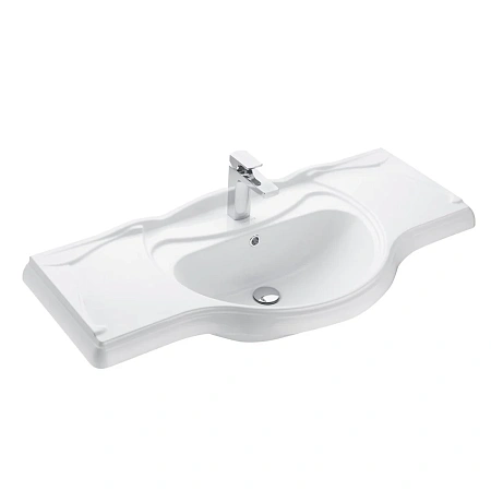 Раковина Aquaton Лаура 105 1A706831LU080 белый мрамор Раковина Aquaton Лаура 105 1A706831LU080 белый мрамор