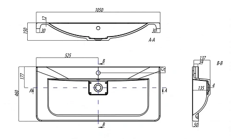 Раковина Aquaton Шерилл 105 1A71323KSH010 Раковина Aquaton Шерилл 105 1A71323KSH010