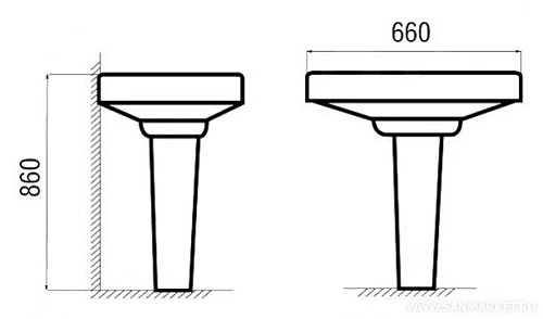 Раковина Arcus 330 оранжевый 2993-02 Раковина Arcus 330 оранжевый 2993-02