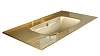 Раковина Armadi Art 852-100-Light Gold стекло 100см моноблок Светлое золото