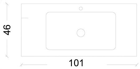 Раковина Armadi Art Vallessi 100 антрацит глянец керамика 838-100-B Раковина Armadi Art Vallessi 100 антрацит глянец керамика 838-100-B