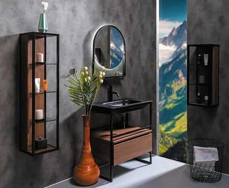 Раковина Armadi Art Vallessi 80 антрацит глянец керамика 838-080-B Раковина Armadi Art Vallessi 80 антрацит глянец керамика 838-080-B