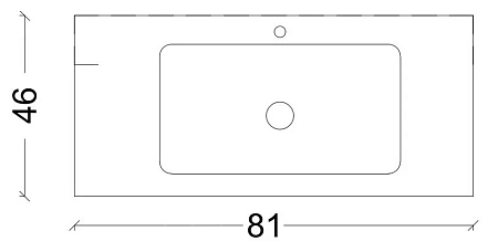 Раковина Armadi Art Vallessi 80 белая керамика глянец 838-080-WG Раковина Armadi Art Vallessi 80 белая керамика глянец 838-080-WG