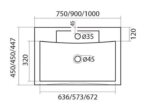 Раковина ART&MAX AM-LAV-900-MR-FP из искусственного мрамора Раковина ART&MAX AM-LAV-900-MR-FP из искусственного мрамора
