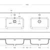 Раковина BelBagno BB1400-2-ETL 1410x465 с двумя чашами Раковина BelBagno BB1400-2-ETL 1410x465 с двумя чашами