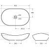 Раковина BelBagno BB1404-H311 605x370x150 серая матовая Раковина BelBagno BB1404-H311 605x370x150 серая матовая