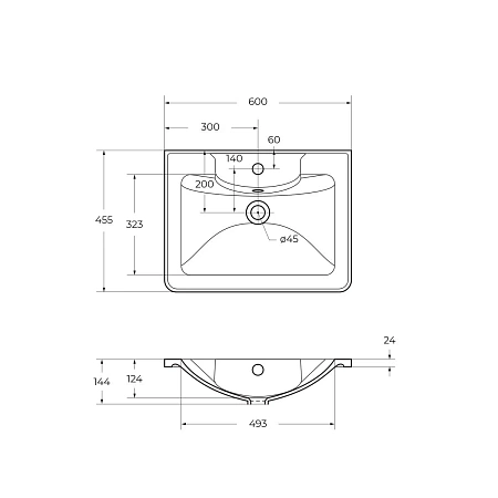 Раковина BelBagno BB600/455-LV-MR-ALR 800x455 Раковина BelBagno BB600/455-LV-MR-ALR 800x455